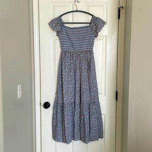 Smocked floral maxi size M